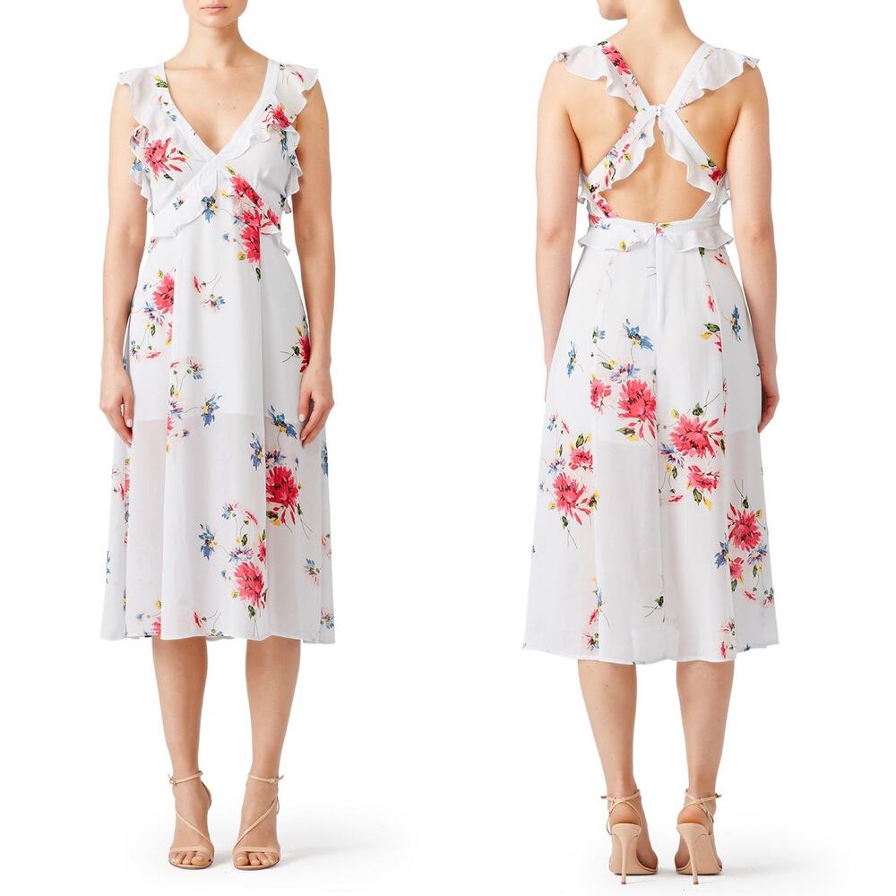 ASTR Ice Blue Mutli Floral Floral Milani Dress